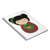 Carnet Guirlande de Noël de Kokeshi (Côté Droit)