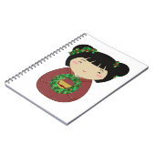 Carnet Guirlande de Noël de Kokeshi (Côté gauche)
