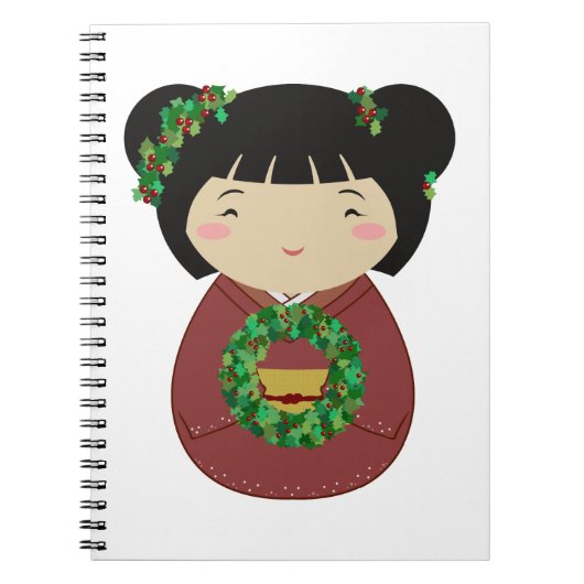 Carnet Guirlande de Noël de Kokeshi (Devant)