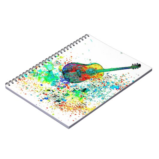 Carnet Guitar et chords splatter (Côté gauche)
