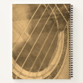 Carnet Guitare acoustique de sépia monogramme (Dos)