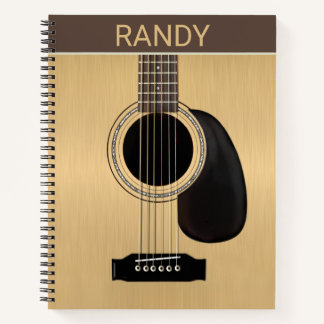 Carnet Guitare acoustique personnalisée