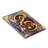 Carnet Guitare acoustique psychédélique, conception de pa (Côté Droit)