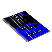 Carnet Guitare artistique bleu et noir (Côté Droit)