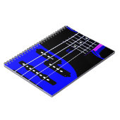 Carnet Guitare artistique bleu et noir (Côté gauche)