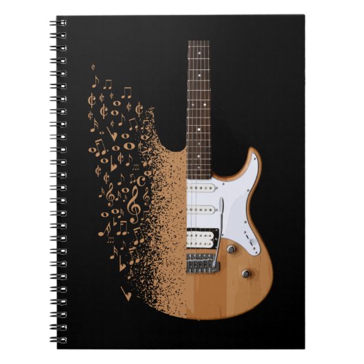 Carnet Guitare électrique Jazz Musicien Notes musicales (Devant)