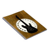 Carnet Guitare électrique Noir et Or  (Côté Droit)