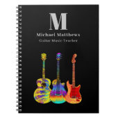 Carnet Guitare Enseignant leçons de musique sur mesure (Devant)