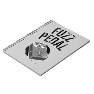 Carnet Guitare psychédélique Fuzz noir et blanc