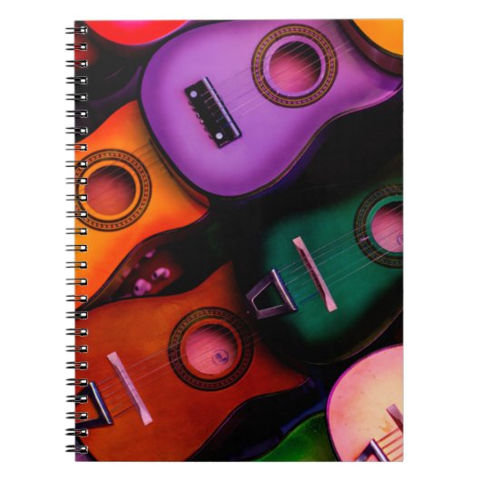 Carnet Guitares colorées (Devant)
