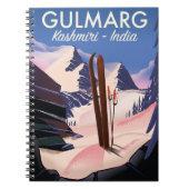 Carnet Gulmarg Kashmiri Inde poster ski (Devant)