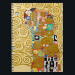 Carnet Gustav Klimt Exécution Nouveau Couple<br><div class="desc">Gustav Klimt,  Fulfillment 1910-1911 Couple Art Nouveau avec la signature de Klimt design tourbillonnant et belle peinture or.</div>