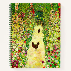 Carnet Gustav Klimt Garden with Chickens