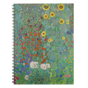 Carnet Gustav Klimt - Jardin de campagne avec tournesols