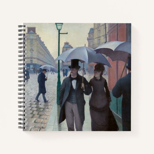 Carnet Gustave Caillebotte - Rue de Paris ; Temps de plui (Devant)