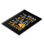 Carnet Gym vs Tacos - Entraînement de nouveauté amusant (Côté gauche)