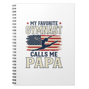 Carnet Gymnaste préféré m'appelle Papa Patriotique Vintag