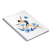 Carnet Gymnaste Rythmique Élégante avec des Fleurs (Côté Droit)
