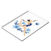 Carnet Gymnaste Rythmique Élégante avec des Fleurs (Côté gauche)