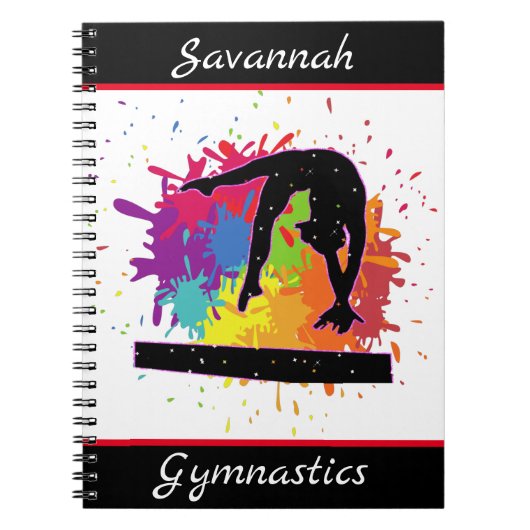 Carnet Gymnastique Balance Paint Splatter (Devant)