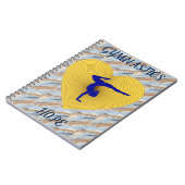 Carnet Gymnastique coeur or avec gymnaste (Côté gauche)