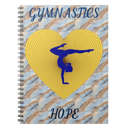 Carnet Gymnastique coeur or avec gymnaste (Devant)