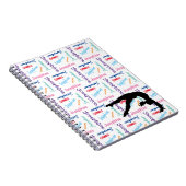 Carnet Gymnastique Danse Chevaucher son nom & Sport parto (Côté Droit)