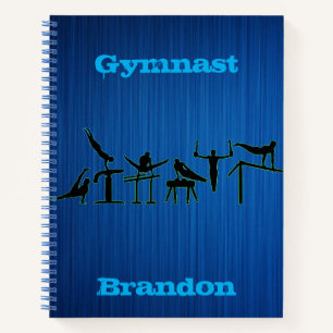 Carnet Gymnastique Garçons Bleu Personnalisé