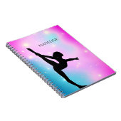 Carnet Gymnastique Gradient avec nom de Gymnaste (Côté Droit)