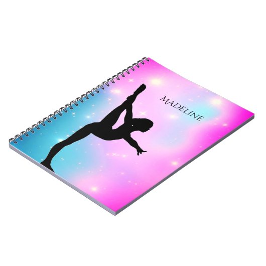 Carnet Gymnastique Gradient avec nom de Gymnaste (Côté gauche)