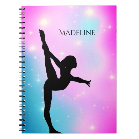 Carnet Gymnastique Gradient avec nom de Gymnaste (Devant)