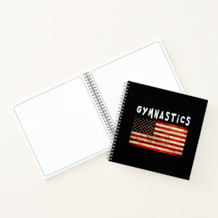 Carnet Gymnastique Grunge Américain Drapeau USA