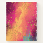Carnet Gymnastique Monogramme Nom Parties scintillant Or (Dos)
