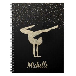 Carnet Gymnastique Parties scintillant Or