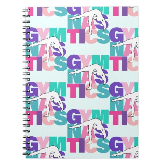 Carnet Gymnastique Retour Pliage Art en rose, violet & Te (Devant)