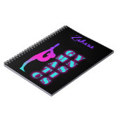 Carnet Gymnastique violet rose turquoise Ombre (Côté gauche)