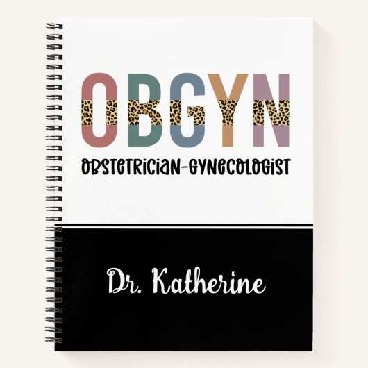 Carnet Gynécologue obstétricien OBGYN personnalisé (Devant)