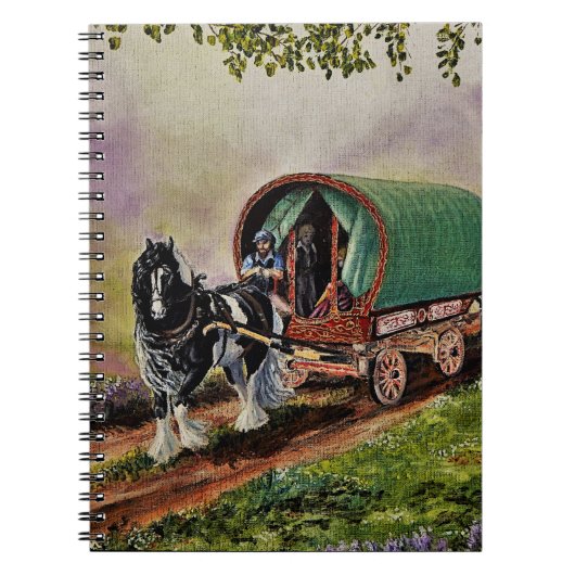 Carnet Gypsy Vanner cheval Irish Caravan wagon (Devant)