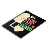 Carnet Habillement drôle de lait de poule de Noël de Noël (Côté gauche)