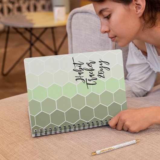 Carnet Habit Tracker Sage Green