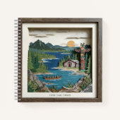 Carnet Haida Gwaii B.C. Canada Paper Collage Diorama (Devant)