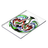 Carnet Hakuna Matata avec tourbillon et dégradations Abst (Côté gauche)