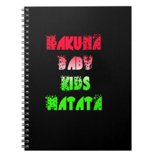 Carnet Hakuna matata Baby Kids Venin amazing color