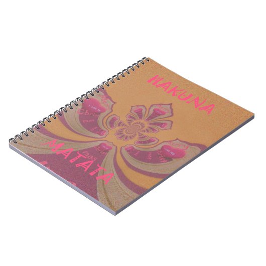 Carnet Hakuna Matata Joyeux Noël joli coeur design (Côté gauche)