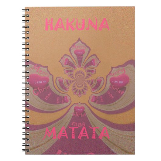 Carnet Hakuna Matata Joyeux Noël joli coeur design (Devant)