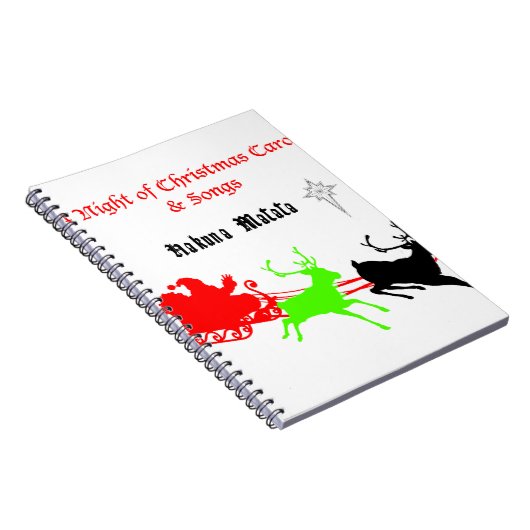 Carnet Hakuna Matata Père Noël cadeaux avec chant de caro (Côté Droit)