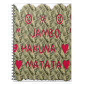 Carnet Hakuna Matata Talk Argent Art Design (Devant)