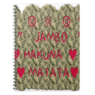 Carnet Hakuna Matata Talk Argent Art Design