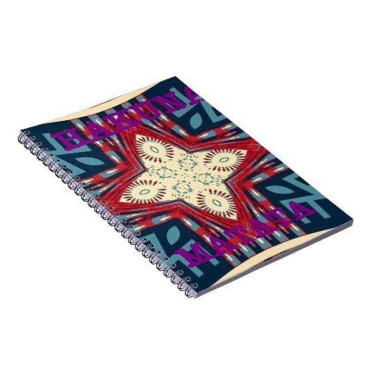 Carnet Hakuna Matata Texte Hope Art Abstrait Design d'imp (Côté Droit)