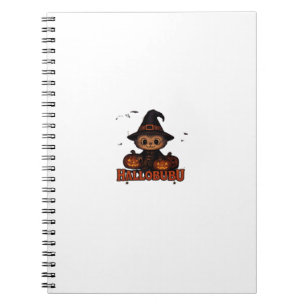 Carnet Hallobubu Halloween Mignon et Sorcière Chat T-Shir